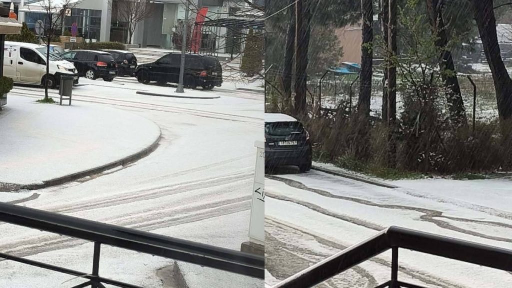 Χαλκιδική: Το έστρωσε στον Πολύγυρο μετά από έντονη χαλαζόπτωση (Εικόνες & Βίντεο)