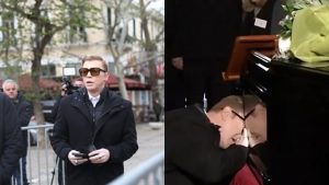 Μαρινέλλα: Καταρρακωμένος ο Τάκης Ζαχαράτος στην κηδεία της – «Λύγισε» πάνω από το φέρετρό της (vid)