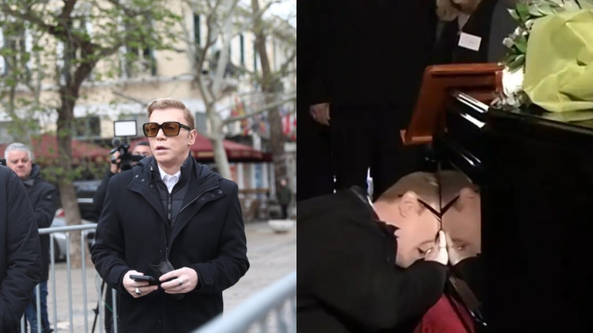 Μαρινέλλα: Καταρρακωμένος ο Τάκης Ζαχαράτος στην κηδεία της – «Λύγισε» πάνω από το φέρετρό της (vid)