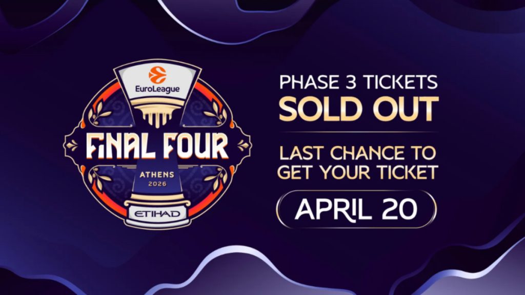 Euroleague Final Four 2026: Sold-out και η 3η φάση των εισιτηρίων