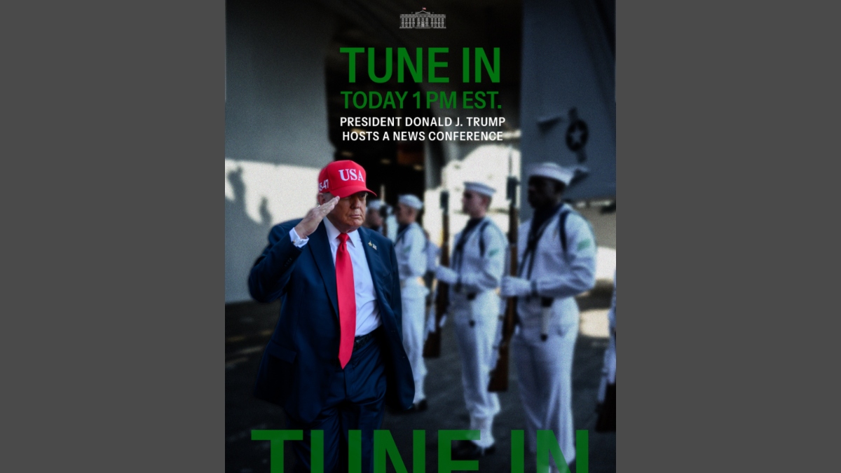 Λευκός Οίκος: «Σήμερα μην το χάσετε – Μια μεγάλη στιγμή για την Αμερική» – Το μήνυμα για τη συνέντευξη Τύπου του Τραμπ