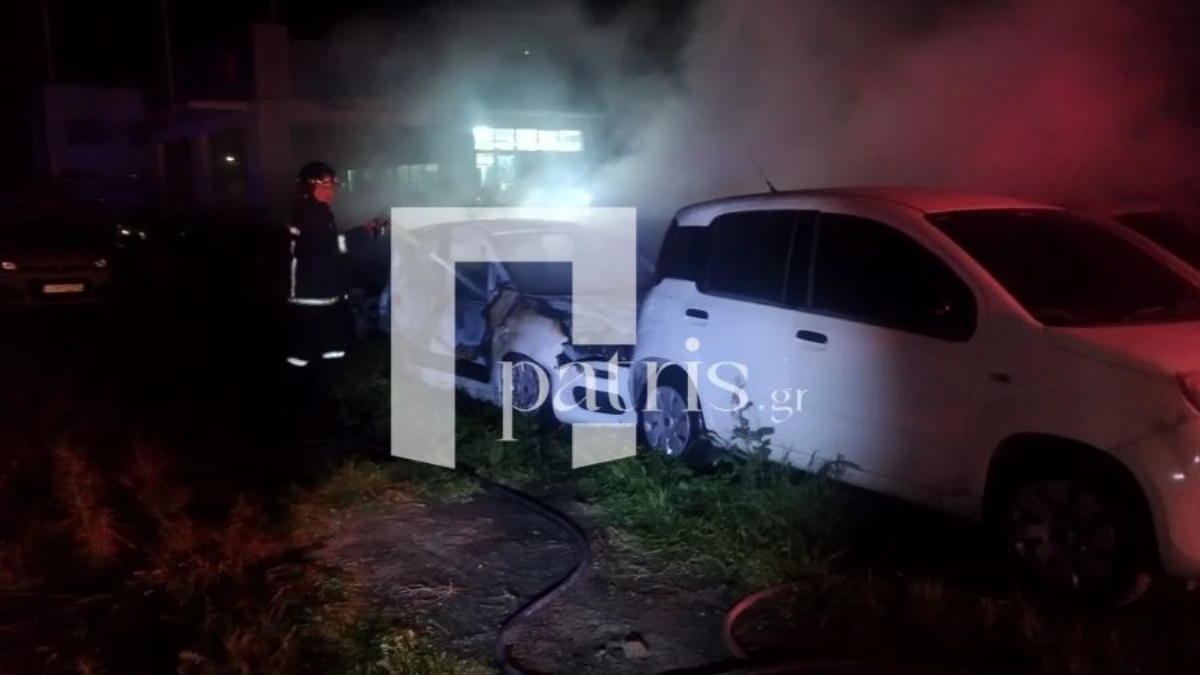 Ηράκλειο: Δύο άτομα “έπιασαν” οι κάμερες ασφαλείας για την φωτιά στην επιχείρηση ενοικιαζόμενων αυτοκινήτων