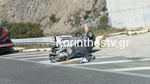 Τροχαίο στην Κακιά Σκάλα: Αυτοκίνητο ανετράπη κι έφερε τούμπες στο οδόστρωμα