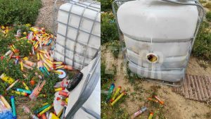 Μέγαρα: Τραγικές εικόνες κοντά στη μονή Παναχράντου με ληγμένες φωτοβολίδες (εικόνες)