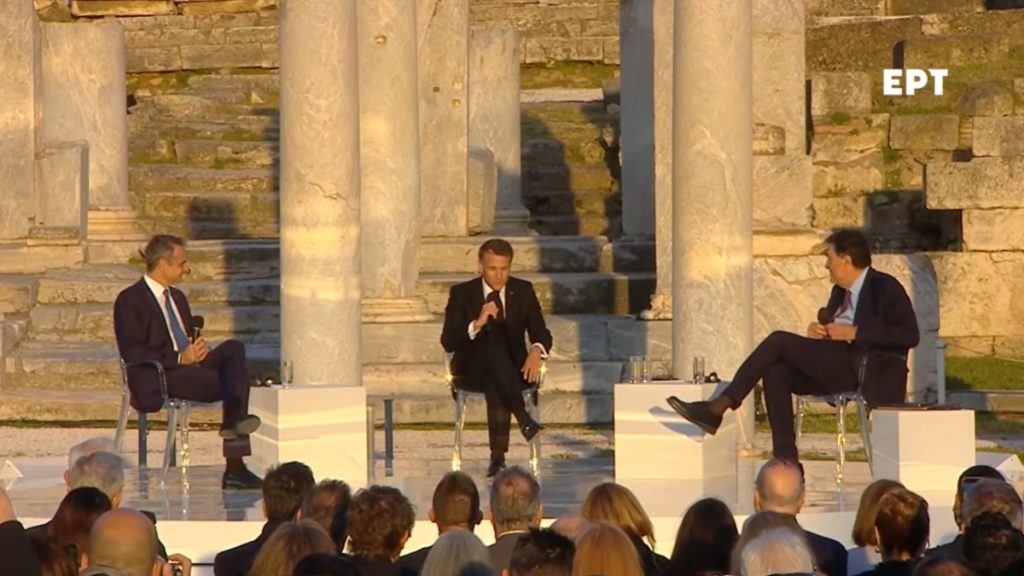 LIVE η συζήτηση Μητσοτάκη με Μακρόν στην Ρωμαϊκή αγορά