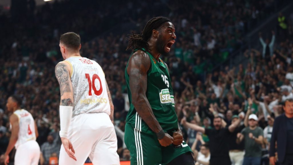 Παναθηναϊκός AKTOR – Μονακό: «Πράσινο» προβάδισμα (49-34) στο πρώτο ημίχρονο της μάχης στο T-Center