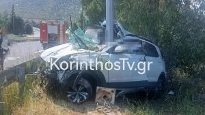 Τραγωδία στην Εθνική Οδό Κορίνθου – Τριπόλεως: Νεκρή η οδηγός του αυτοκινήτου που καρφώθηκε σε κολώνα