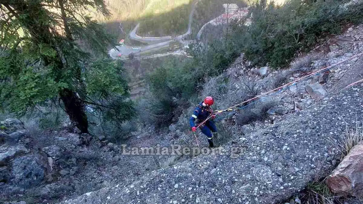 Θανατηφόρο τροχαίο στην Ευρυτανία: Φορτηγό έπεσε σε γκρεμό 40 μέτρων – Νεκρός ο 54χρονος οδηγός