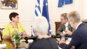 Συναντήθηκε με την Πρόεδρο της Κοινοβουλευτικής Συνέλευσης του Συμβουλίου της Ευρώπης ο Μητσοτάκης