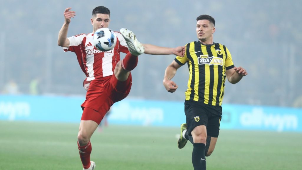 ΑΕΚ – Ολυμπιακός 1-1: Πήραν την ισοπαλία και το εισιτήριο για το Champions League οι «ερυθρόλευκοι»
