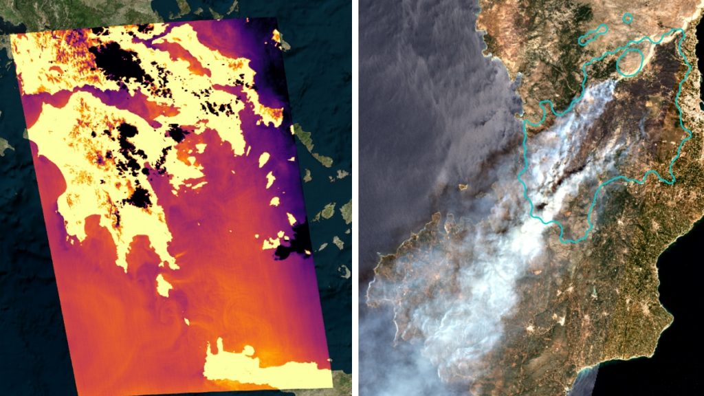 Οι πρώτες εικόνες από τους ελληνικούς θερμικούς δορυφόρους – Παρακολούθηση πυρκαγιών σε πραγματικό χρόνο
