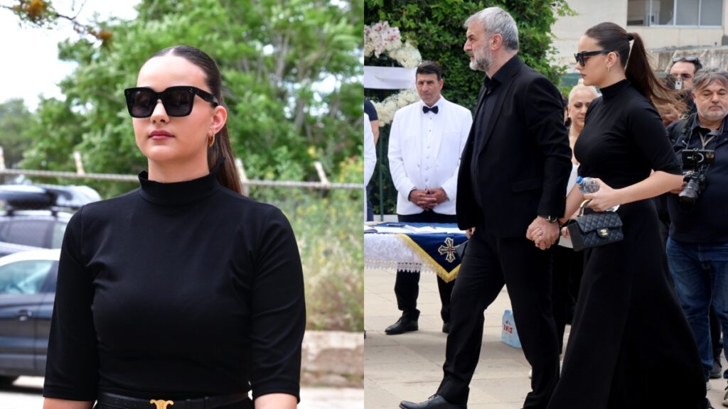Κηδεία Γωγώς Μαστροκώστα: Έφτασε στην εκκλησία η κόρη της, Βικτώρια – Πιασμένη χέρι-χέρι με τον Τραϊανό Δέλλα (pics)
