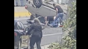 Κρήτη: “Τούμπαρε” όχημα στον ΒΟΑΚ – Στο νοσοκομείο ένα άτομο (βίντεο)