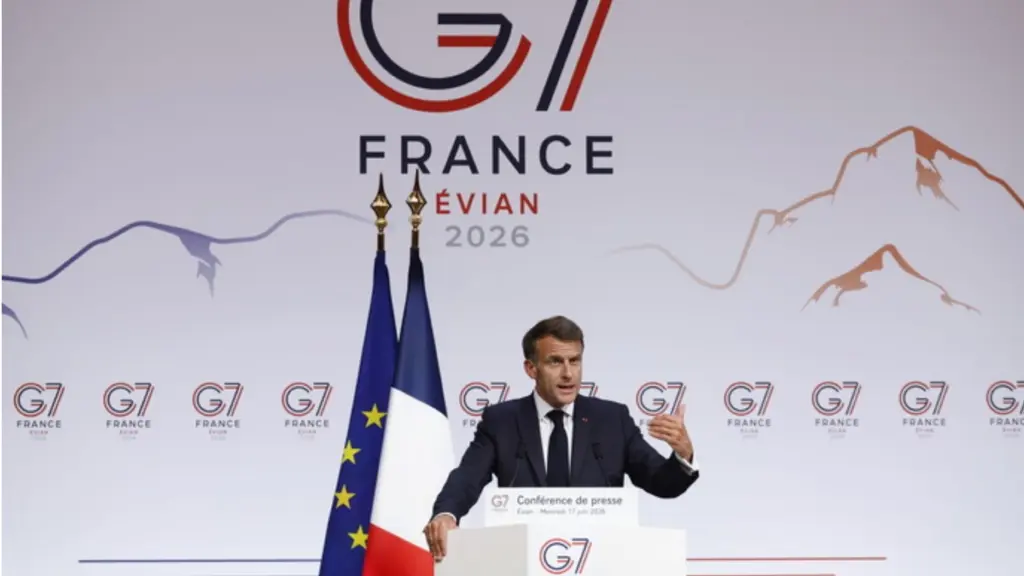 Μακρόν από G7: «Πρώτη φορά τόσο ομόφωνη στήριξη στην Ουκρανία – Θετική επιβεβαίωση για Ορμούζ χωρίς διόδια»