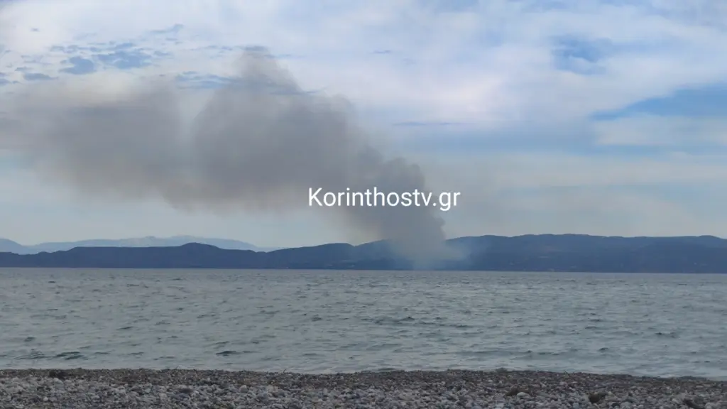 Υπό μερικό έλεγχο η φωτιά σε δασική έκταση στο Λουτράκι