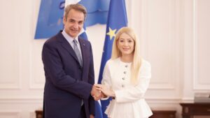Συναντήθηκε με την Πρόεδρο της Βουλής των Αντιπροσώπων της Κυπριακής Δημοκρατίας Αννίτα Δημητρίου ο Κυριάκος Μητσοτάκης