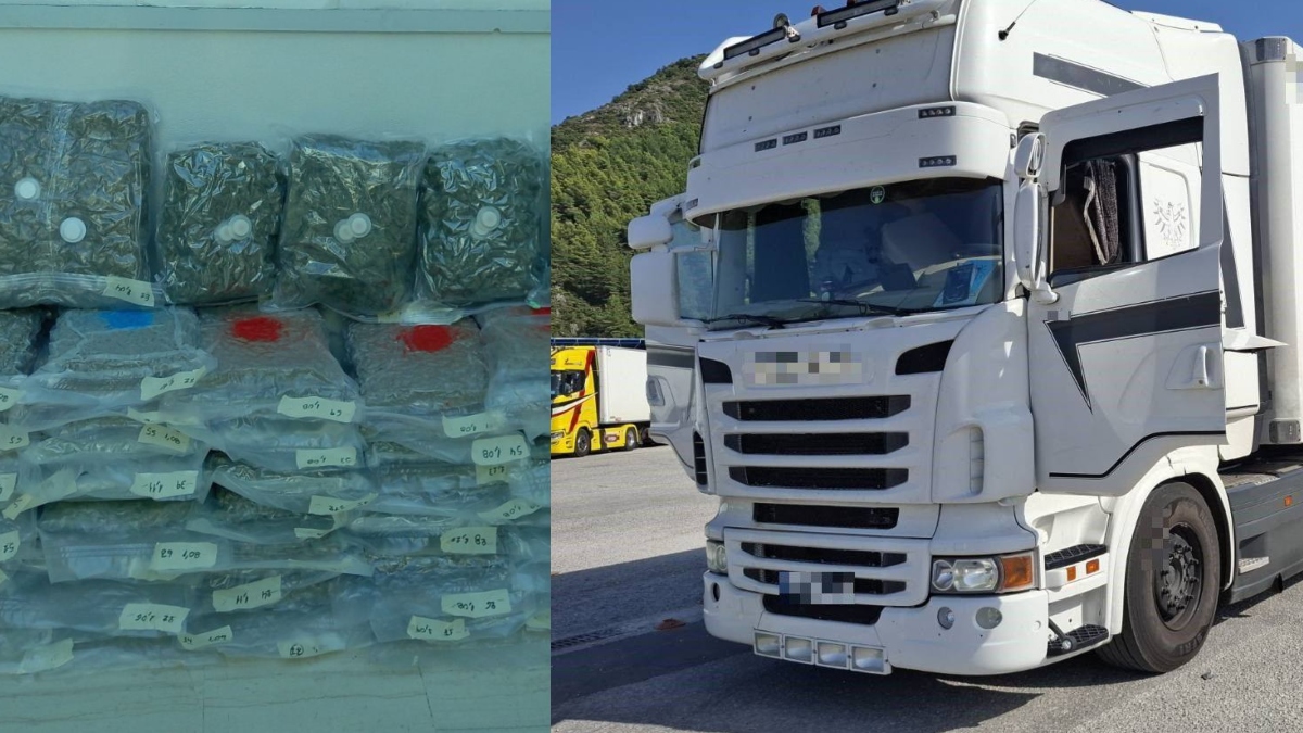 “Μπλόκο” πάνω από 92 κιλά κάνναβης στο λιμάνι της Ηγουμενίτσας – Ήταν κρυμμένα σε φορτηγό από την Ιταλία (Εικόνες)