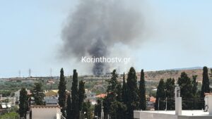 Τραγωδία στα Εξαμίλια Κορινθίας: Ένας νεκρός από τις εκρήξεις και την φωτιά σε εργοστάσιο  (βίντεο)