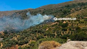 Φωτιά στην Κίσσαμο Χανίων: Τέθηκε υπό έλεγχο η πυρκαγιά, είχε ηχήσει και το 112