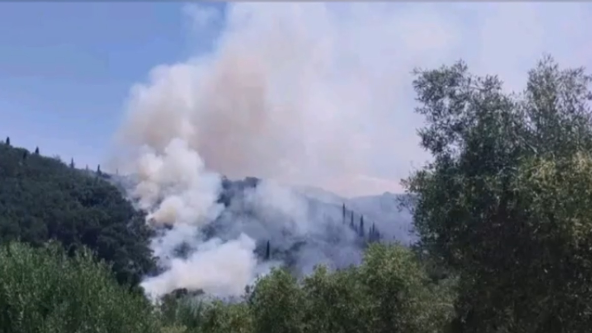 Φωτιά στα Βασιλικά Κέρκυρας – Σηκώθηκαν τρία εναέρια μέσα (φωτογραφίες + βίντεο)
