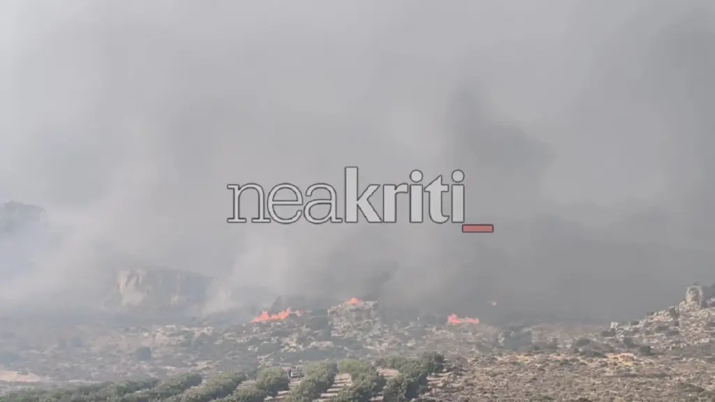 Φωτιά στη Σητεία: Ενισχύθηκαν οι δυνάμεις – Μήνυμα 112 για εκκένωση σε Γούδουρα και Ασπρόλιθο