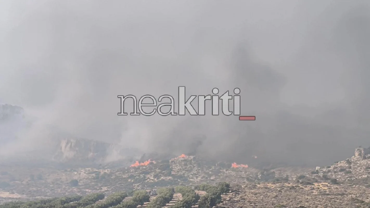 Φωτιά στη Σητεία: Ενισχύθηκαν οι δυνάμεις – Μήνυμα 112 για εκκένωση σε Γούδουρα και Ασπρόλιθο