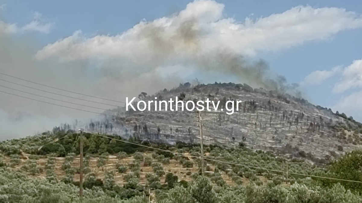 Φωτιά στο Σπαθοβούνι Κορινθίας: Χωρίς ενεργό μέτωπο η πυρκαγιά (Βίντεο)