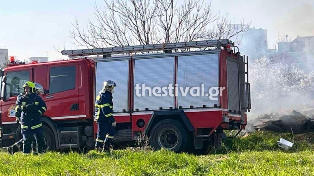 Φωτιά στην Θέρμη Θεσσαλονίκης – Καίει δίπλα σε κατοικίες