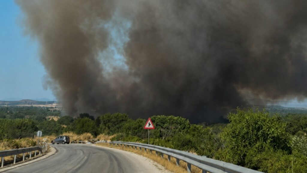 Φωτιά στο Πάτημα Κορωπίου Αττικής – Ήχησε το 112 για ετοιμότητα