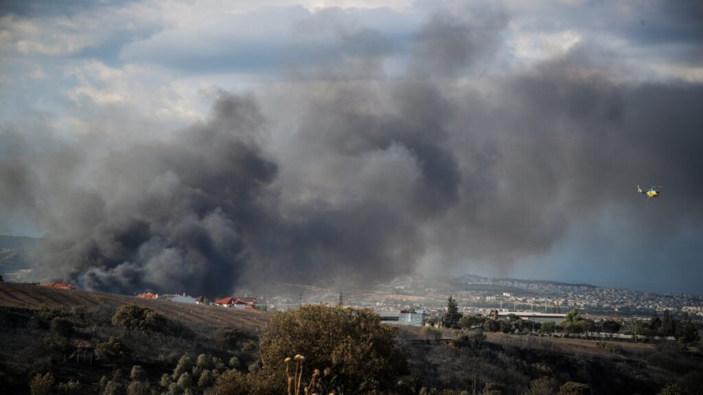 Φωτιά στο Ωραιόκαστρο: Συναγερμός από τους ειδικούς για το τοξικό νέφος – Προτείνουν χρήση μάσκας για τις ευάλωτες ομάδες
