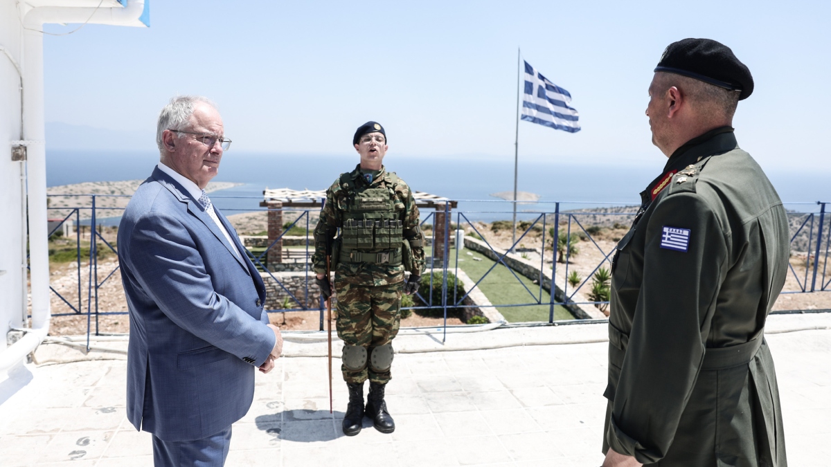 Κωνσταντίνος Τασούλας από το Επιτηρητικό Φυλάκιο Αγαθονησίου: “Να υπερασπιστούμε την κυριαρχία μας έναντι οποιασδήποτε απειλής ή πρόκλησης”
