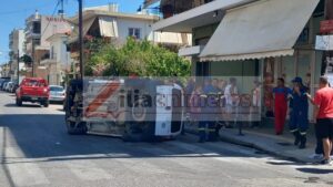 Σοβαρό τροχαίο στην Αμαλιάδα: Αυτοκίνητο αναποδογύρισε μετά από σύγκρουση – Απεγκλωβίστηκαν δύο γυναίκες (φωτογραφίες)