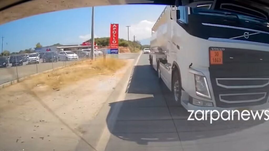Χανιά: Συνελήφθη ο οδηγός του βυτιοφόρου που έκανε επικίνδυνη προσπέραση