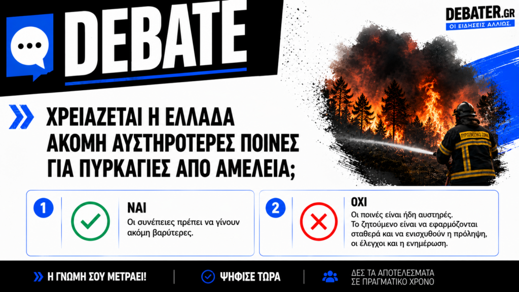DEBATE: Χρειάζεται η Ελλάδα ακόμη αυστηρότερες ποινές για τις πυρκαγιές από αμέλεια;