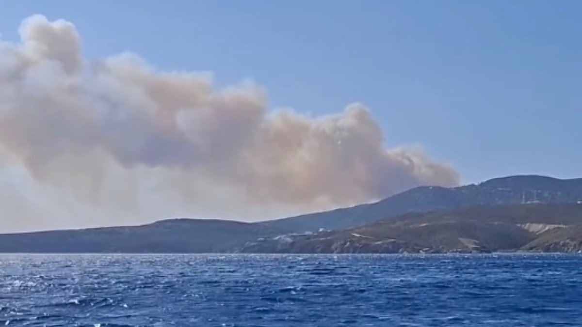Φωτιά στη Σκύρο: Νέο 112 για εκκένωση – «Απομακρυνθείτε από την περιοχή Πεύκο»