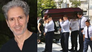 Κηδεία Δημήτρη Κόκοτα: Έφτασε το φέρετρό του στην εκκλησία – Συγκινημένη η οικογένειά του