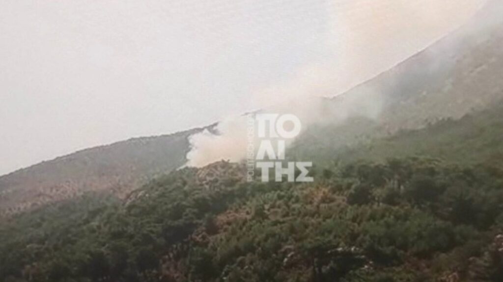 Φωτιά στο Βίκι Χίου: Σηκώθηκαν πέντε εναέρια μέσα, μήνυμα από το 112 για ετοιμότητα