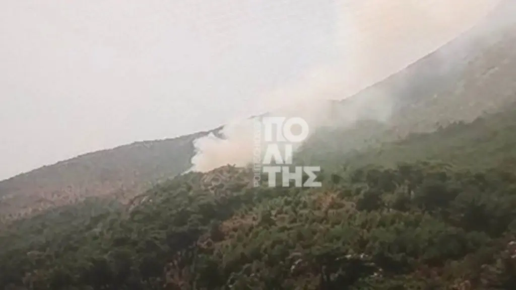 Φωτιά στο Βίκι Χίου: Σηκώθηκαν πέντε εναέρια μέσα, μήνυμα από το 112 για ετοιμότητα