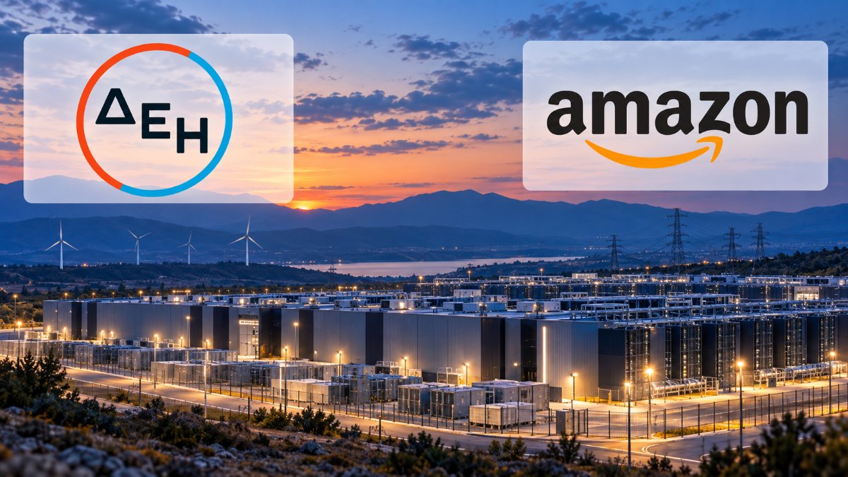 Mega deal ΔΕΗ – Amazon: Data Center 300 MW στη Δυτική Μακεδονία με προοπτική επέκτασης στο 1 GW