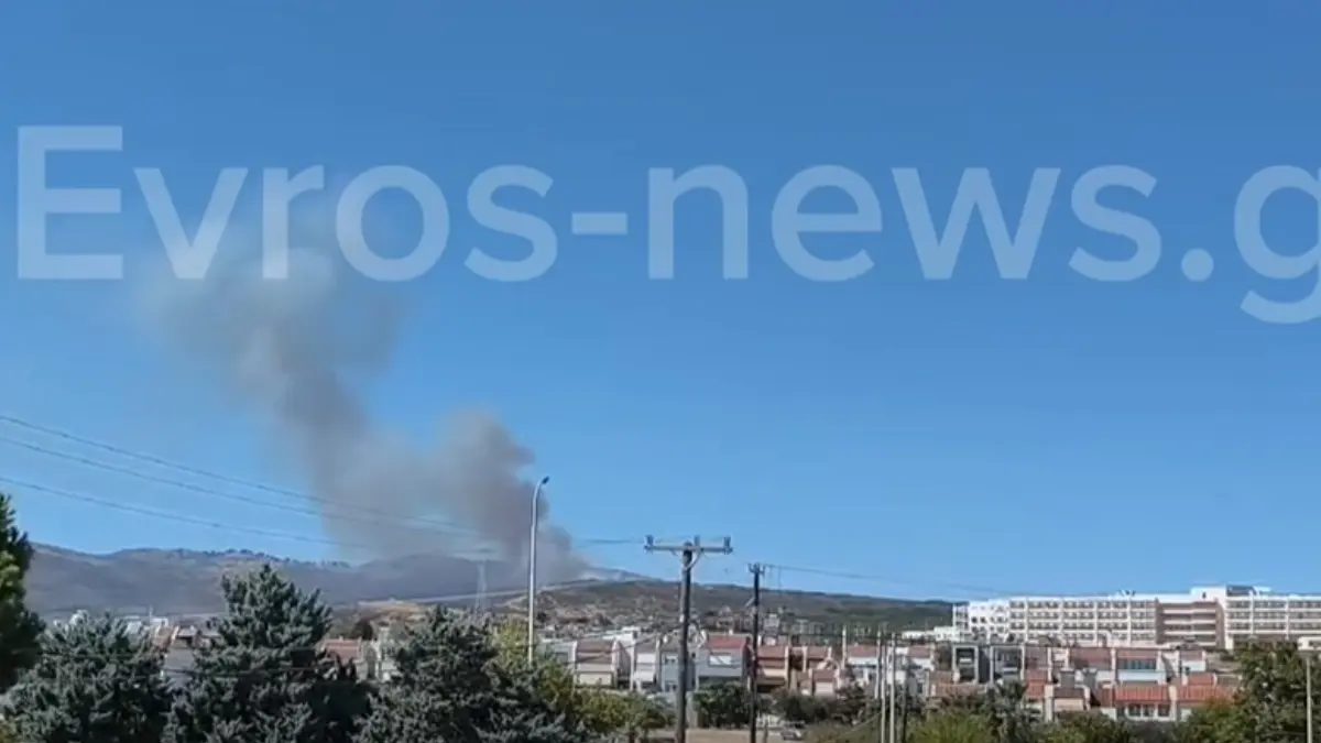Αλεξανδρούπολη: Οριοθετήθηκε η φωτιά κοντά στην Εγνατία Οδό
