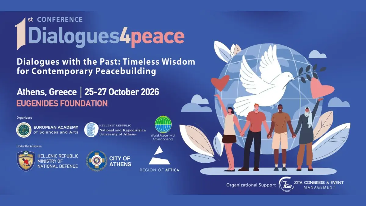 Dialogues4Peace: Παγκόσμιο συνέδριο για την ειρήνη στην Αθήνα στις 25-27 Οκτωβρίου